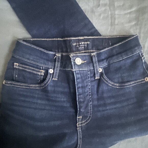 Lucky Brand Mid Rise Ava Skinny Jeans | Dark Wash 2/26R - Picture 5 of 8